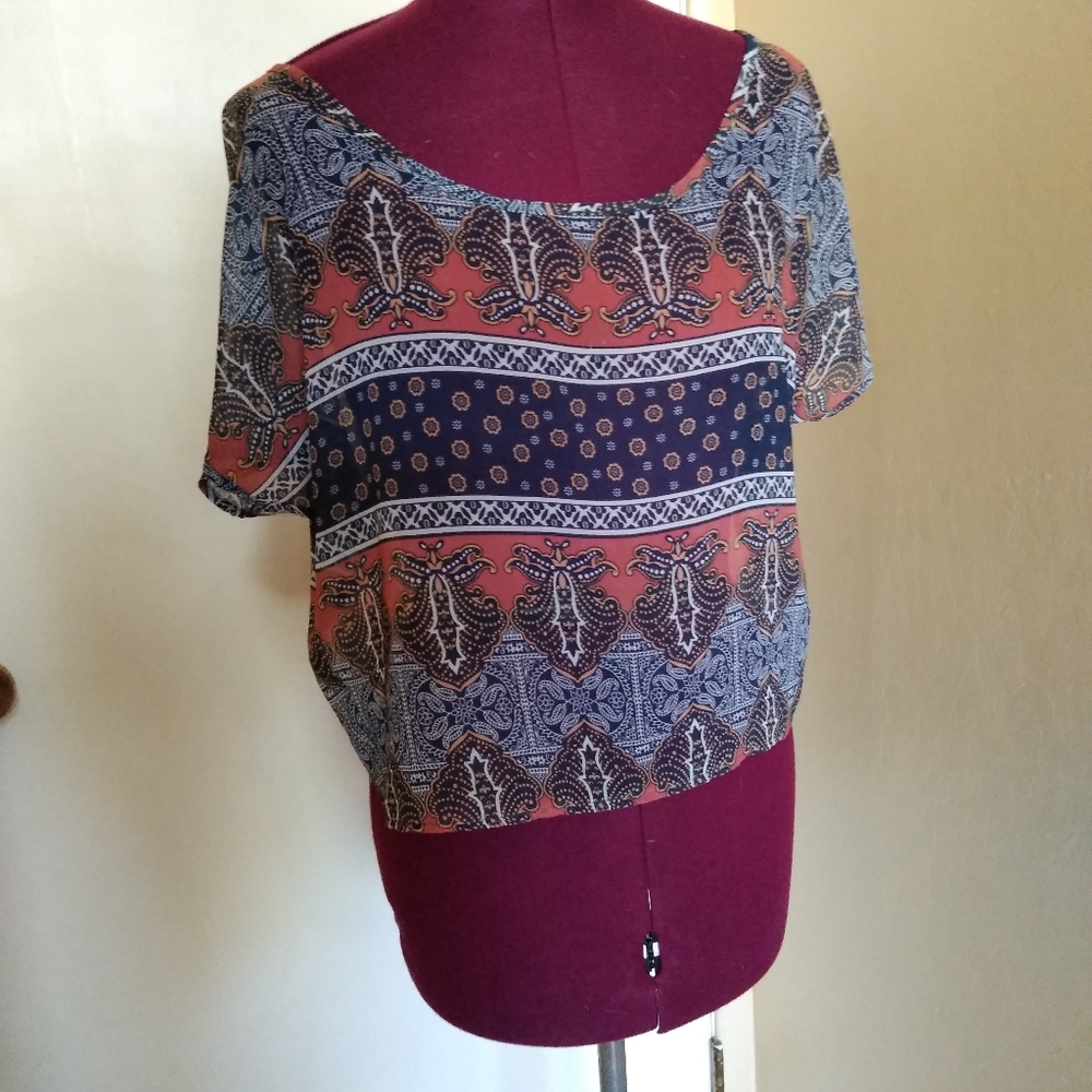 Patterned Chiffon Blouse